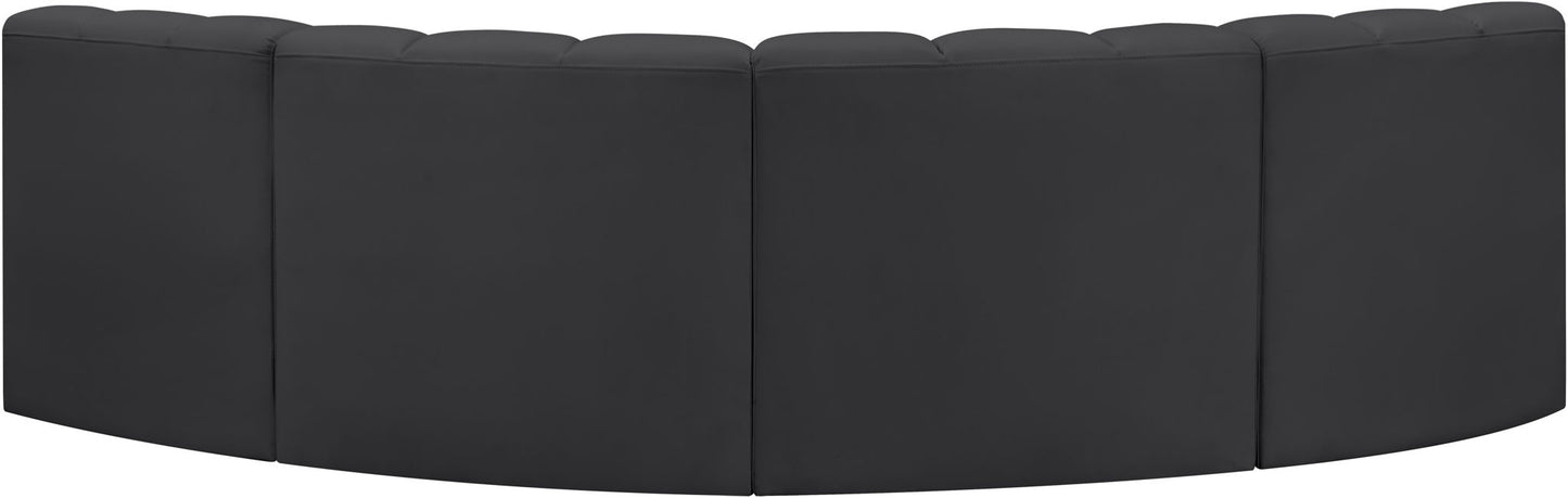 Arc - Faux Leather 4 Piece Corner Modular Sofa