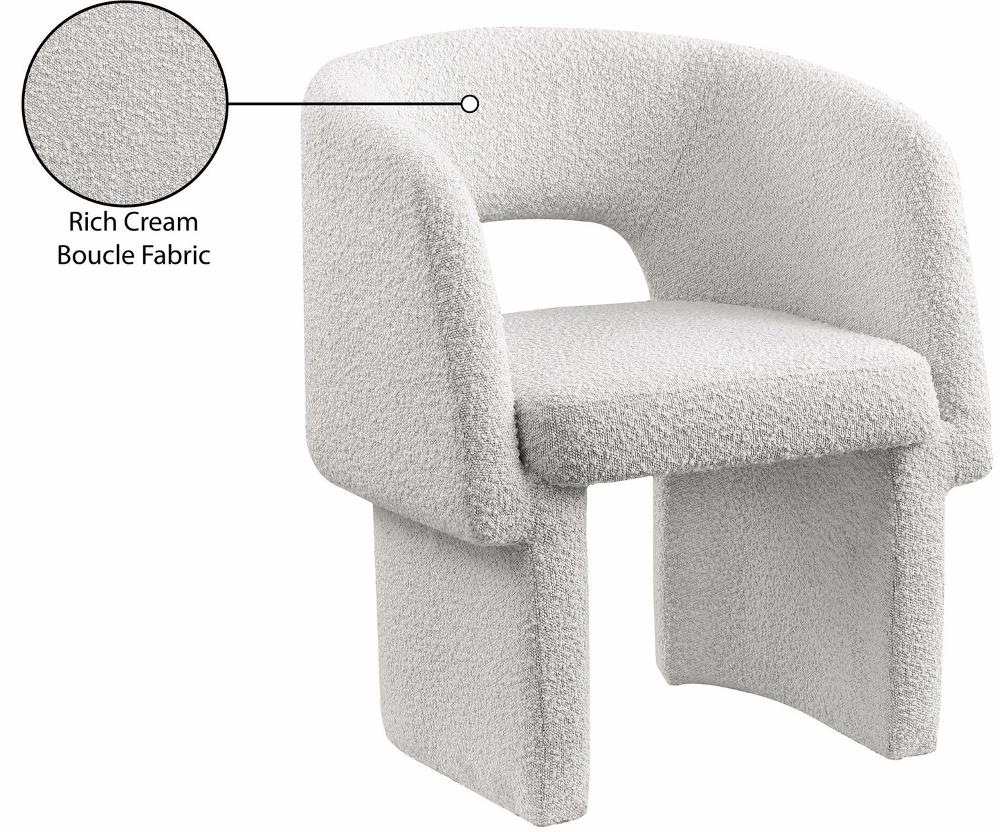 Emmet - Boucle Dining Chair / Accent Chair