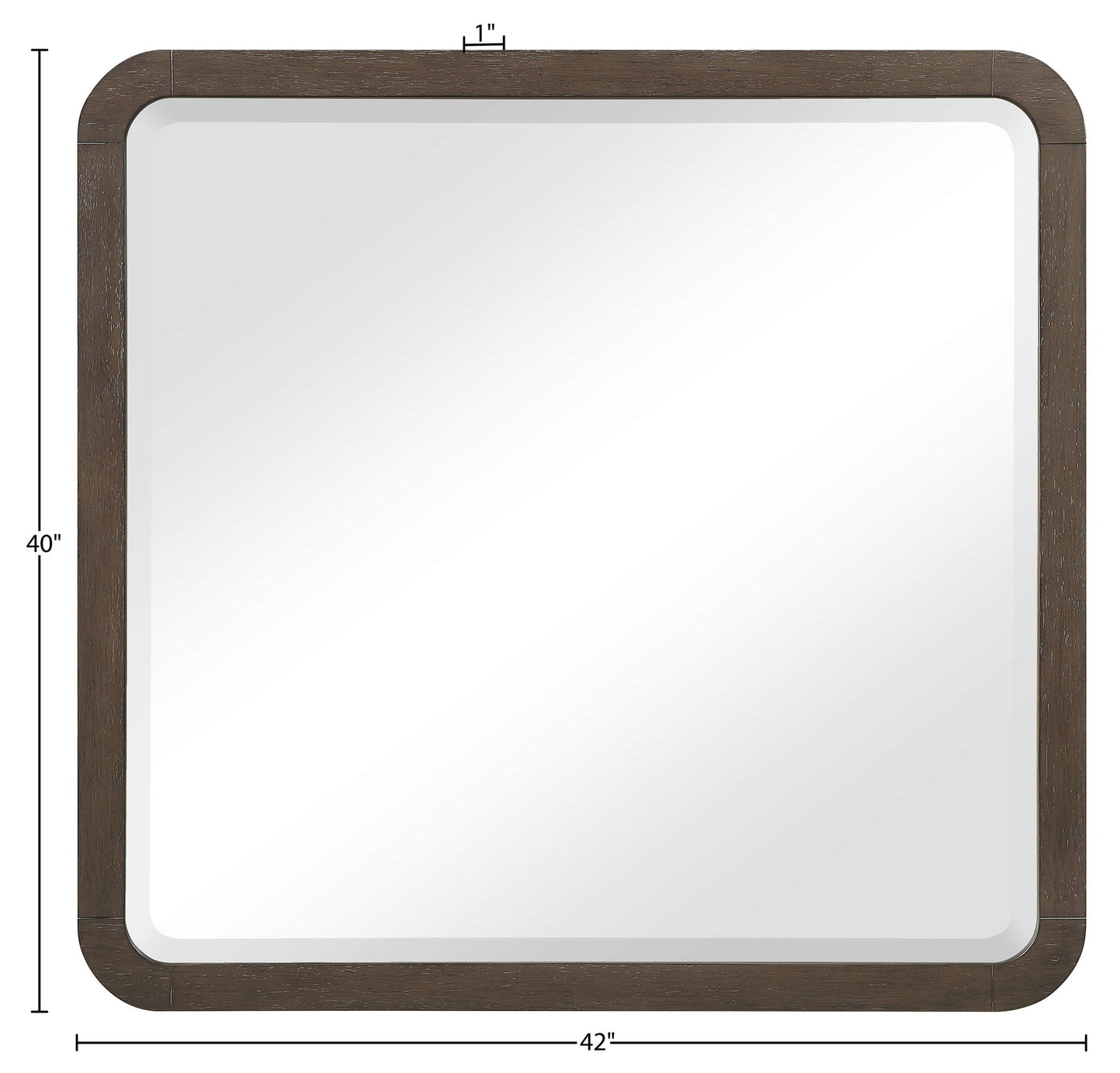Morino - Oak Veneer And Solid Wood Mirror - Brown