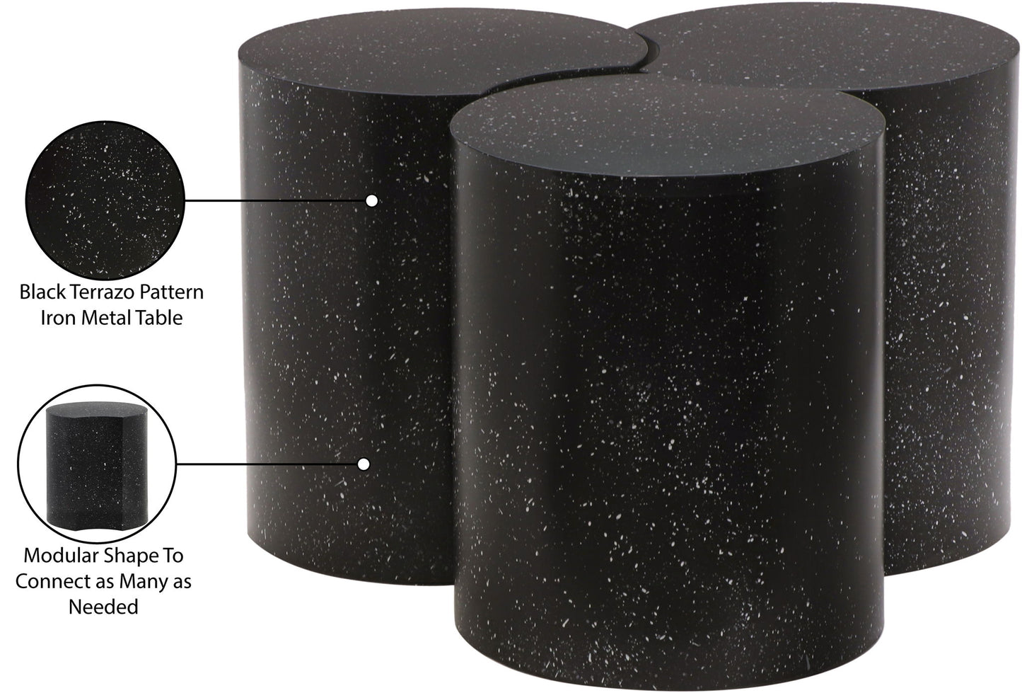 Dimple - 3 Piece Modular Coffee Table - Terazzo Finish