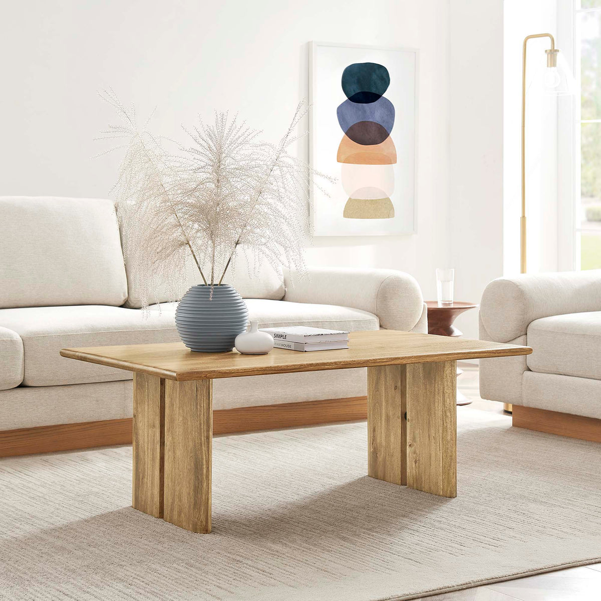 Amistad Wood Coffee Table - Oak