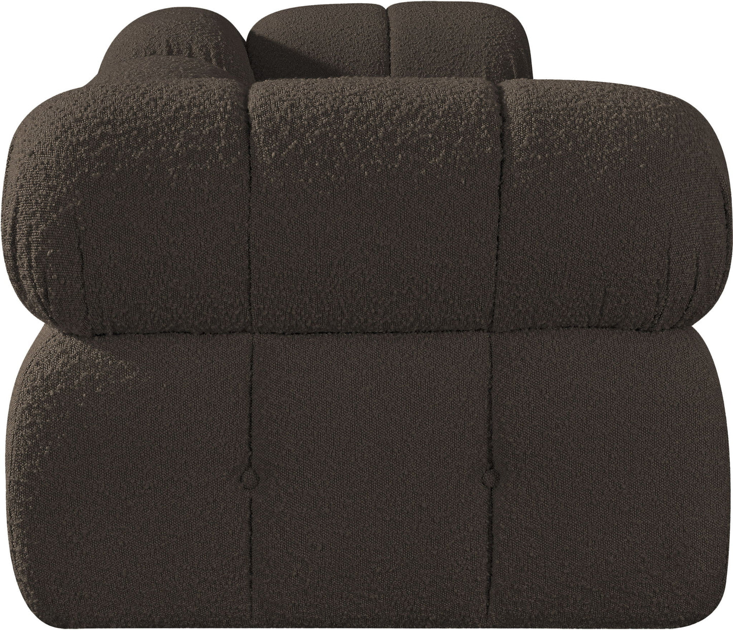 Ames - 3 Piece Boucle Modular Sofa With 1 Backless Seat