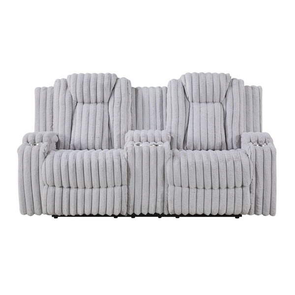 Phyllis Double Reclining Love Seat with Center Console and Cup Holders