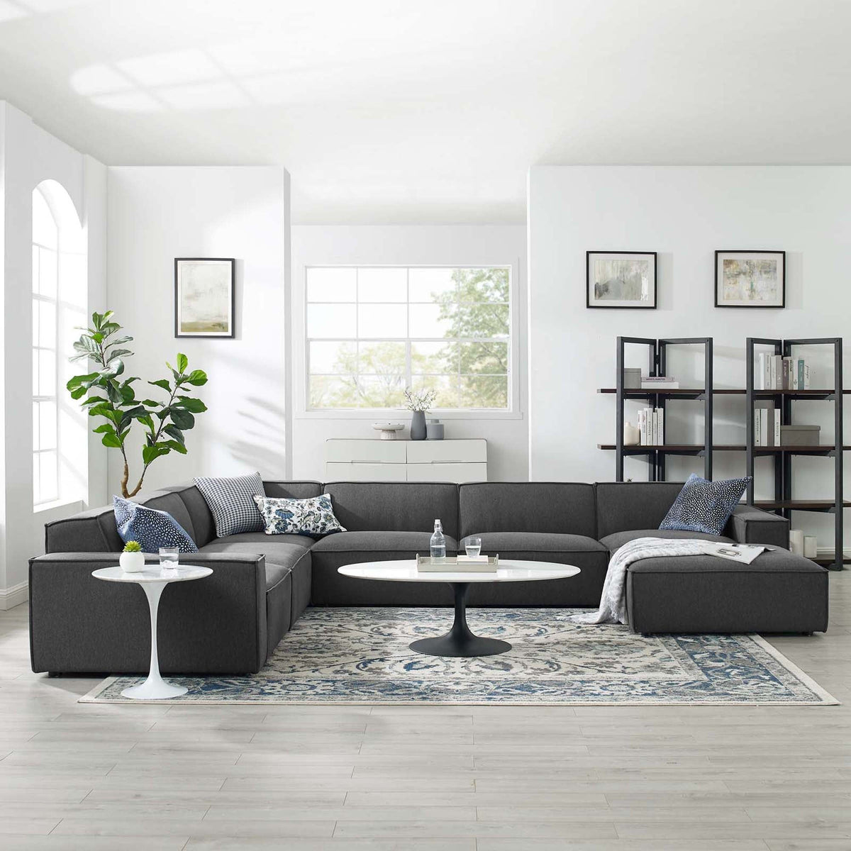 Restore 7-Piece Sectional Sofa - Charcoal