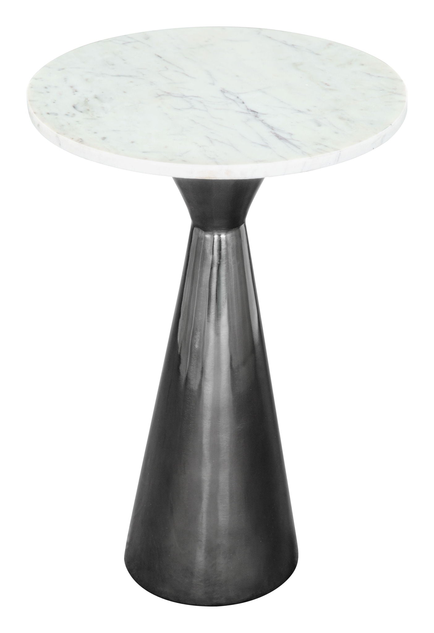 Tim - Side Table - White / Black