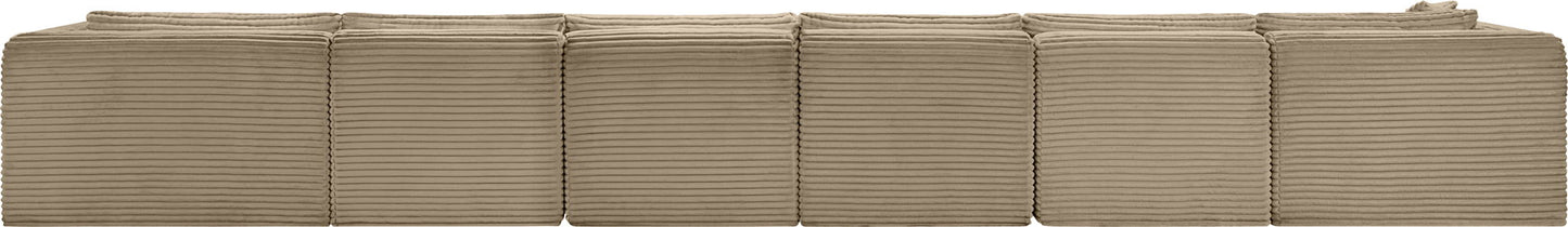 Shaggy - Fabric 6 Piece Modular Sectional With Chaise
