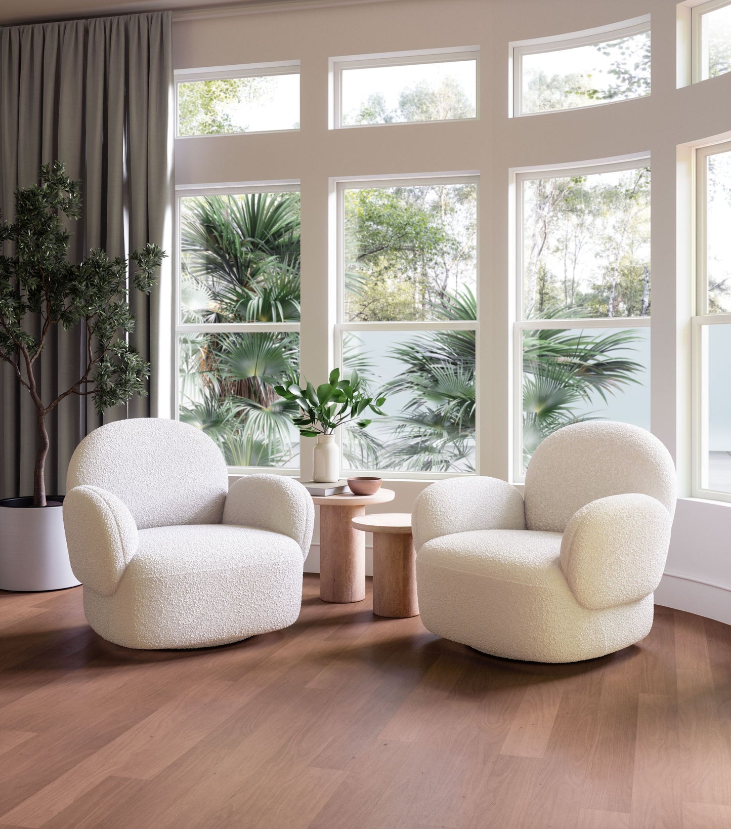 Pilka - Swivel Chair - White
