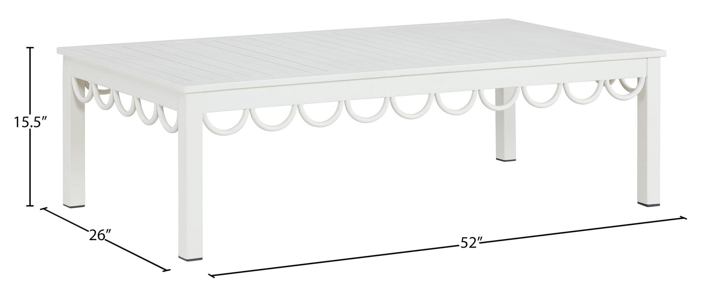 Portofino - Aluminum Outdoor Patio Coffee Table