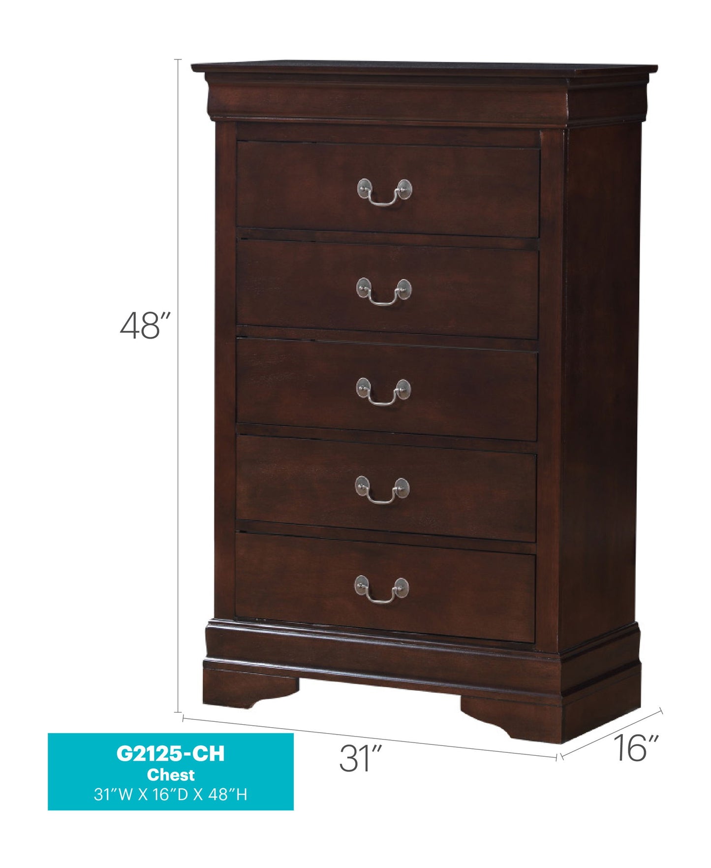 Glory Furniture - Louis Phillipe - Wooden Chest