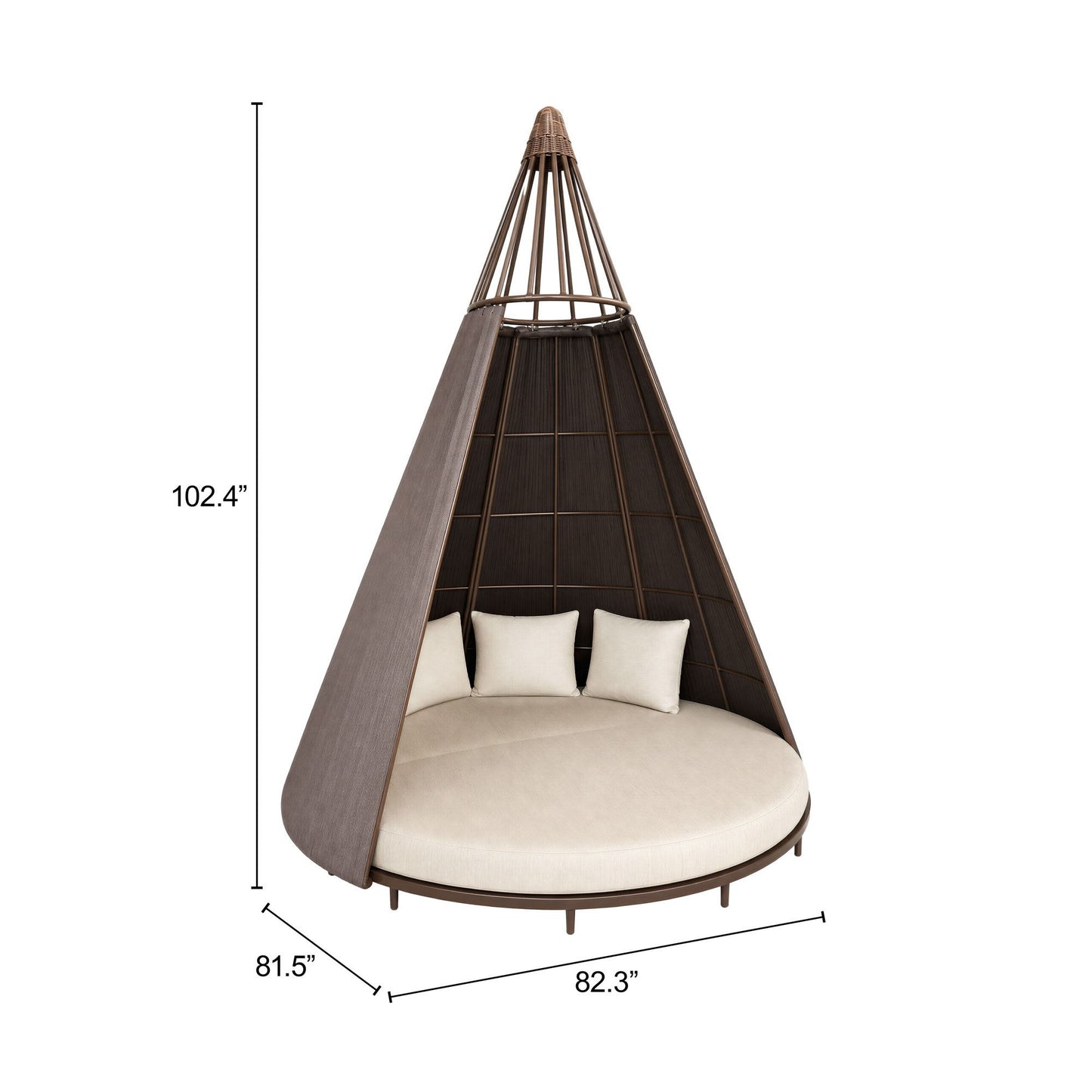 Astoria - Daybed - White / Dark Brown