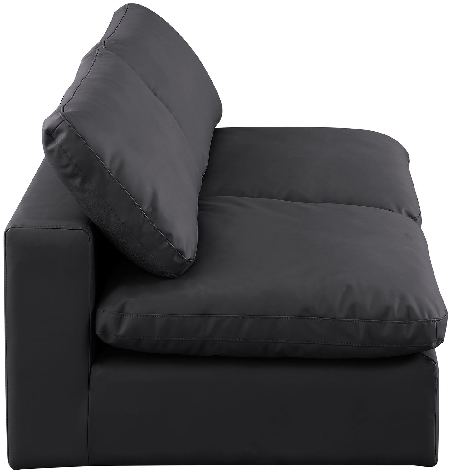 Comfy - Faux Leather Modular Armless Sofa 2 Seats