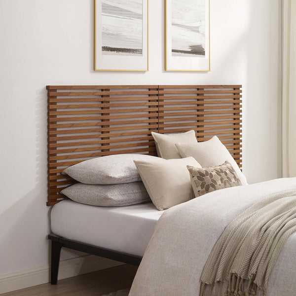 Render Wall Mount Headboard - King, Walnut