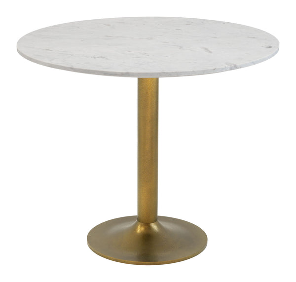 Fullerton - Dining Table - White / Gold