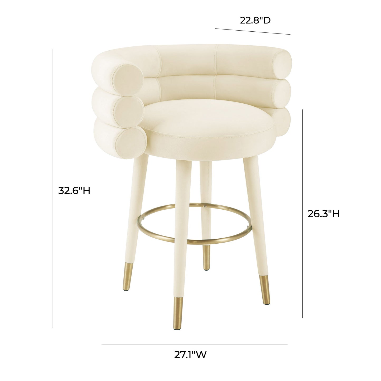 Betty - Velvet Counter Stool