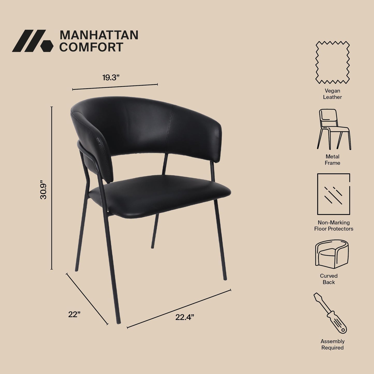 Manhattan Slate - Dining Chair (Set of 2)