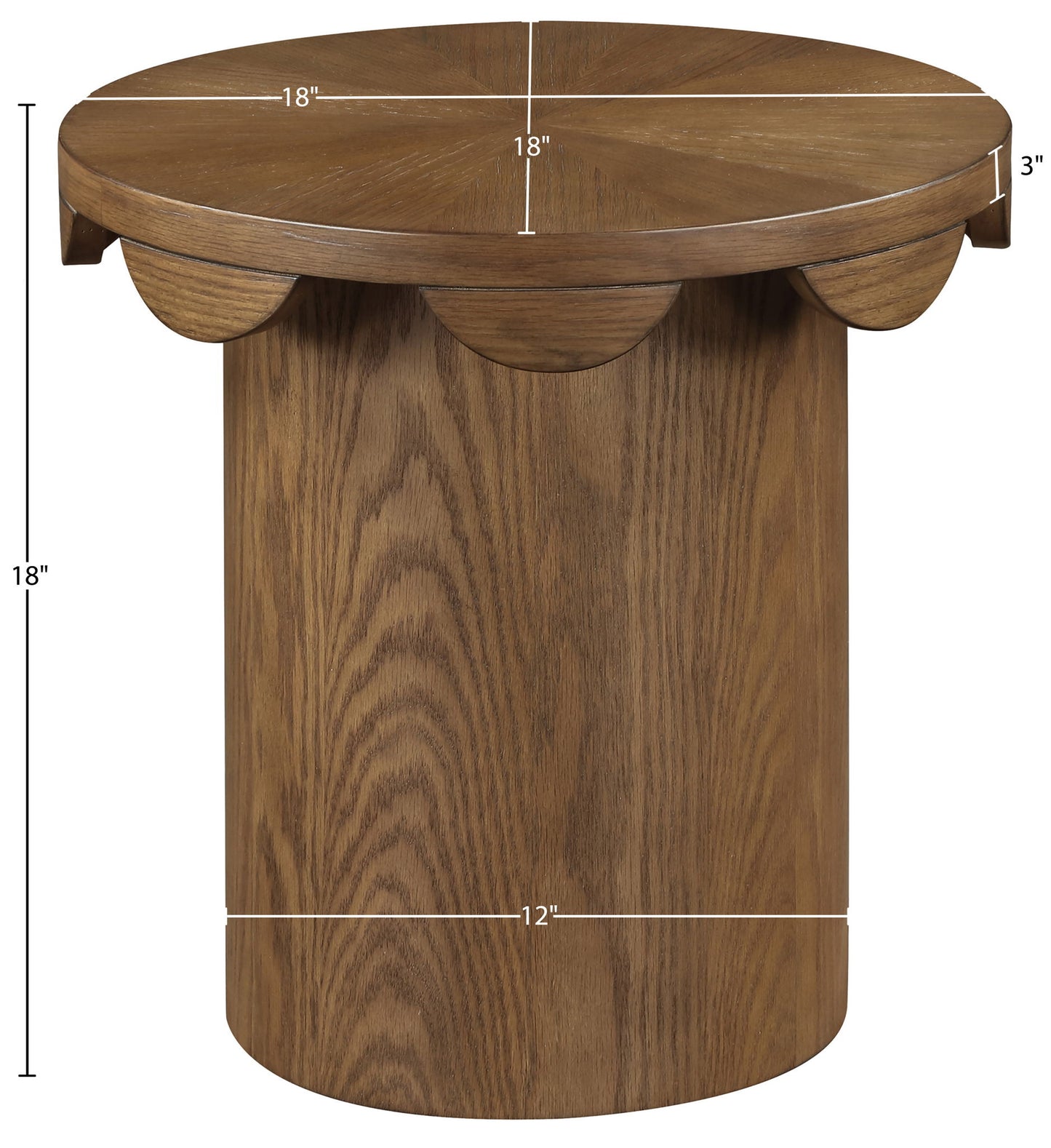 Dahlia - Oak Veneer Table