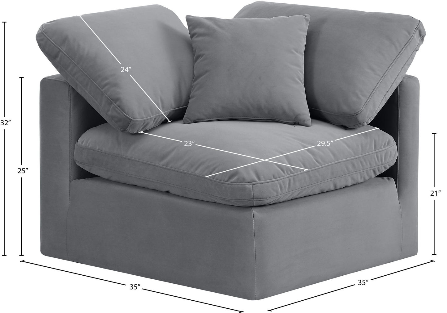 Indulge - Velvet Corner Chair