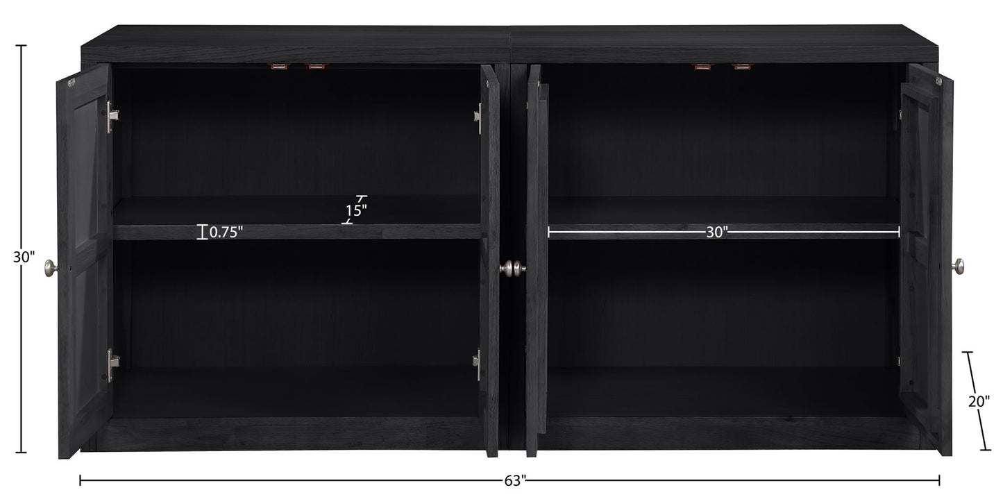 Vero - Solid Wood And Oak Venee Sideboard/Buffet