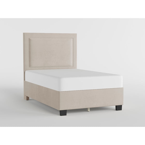 48" Beige Microfiber Platform Bed