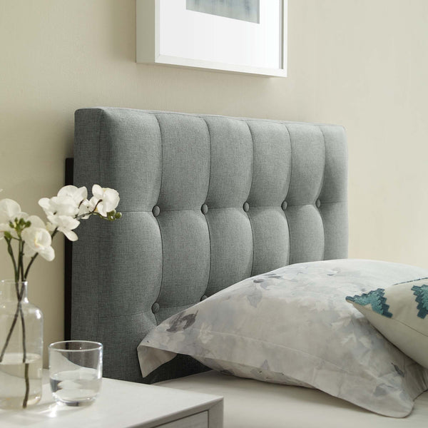 Emily Upholstered Fabric Headboard - Twin, Gray
