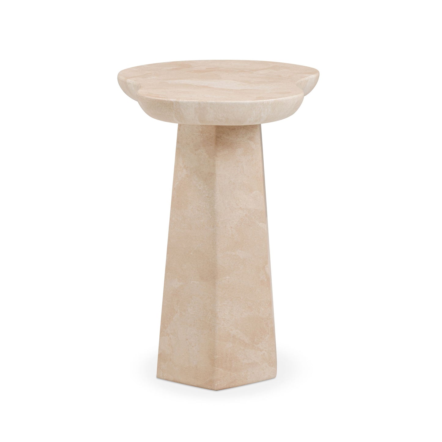 Zaya - Faux Marble Side Table - Rose