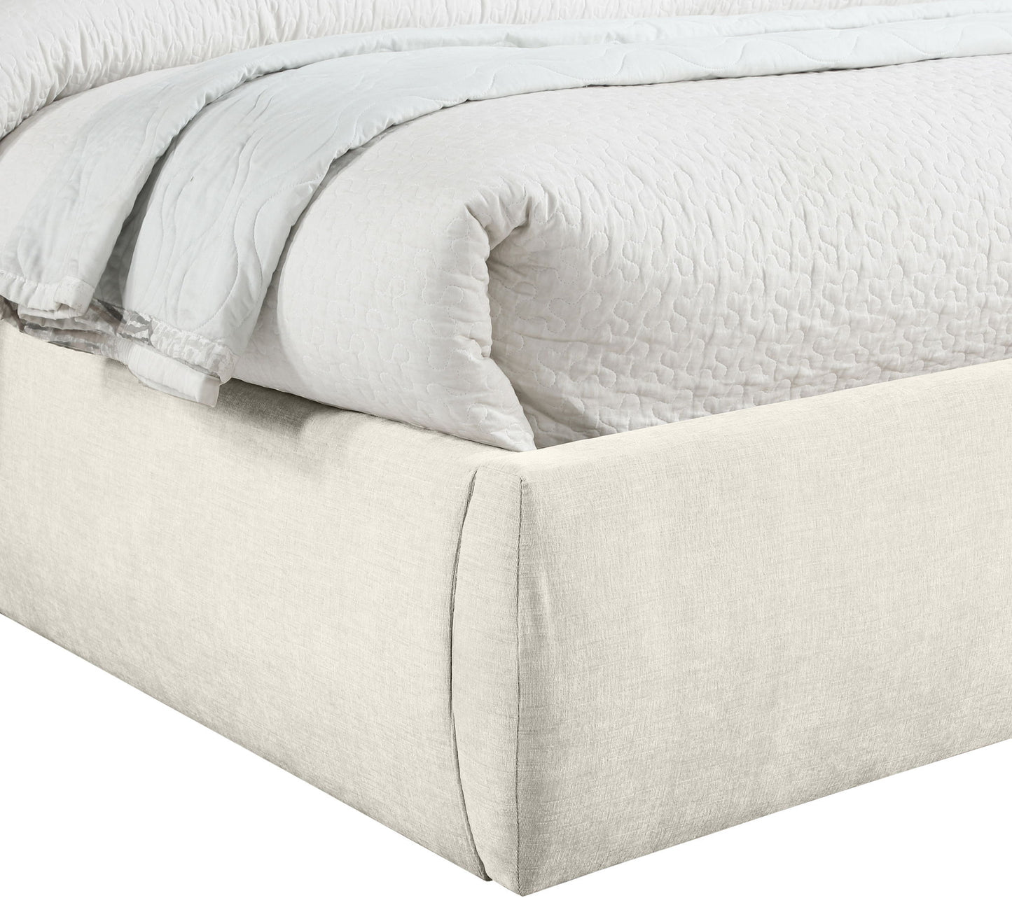 Adam - Chenille Fabric Bed With 52" Headboard