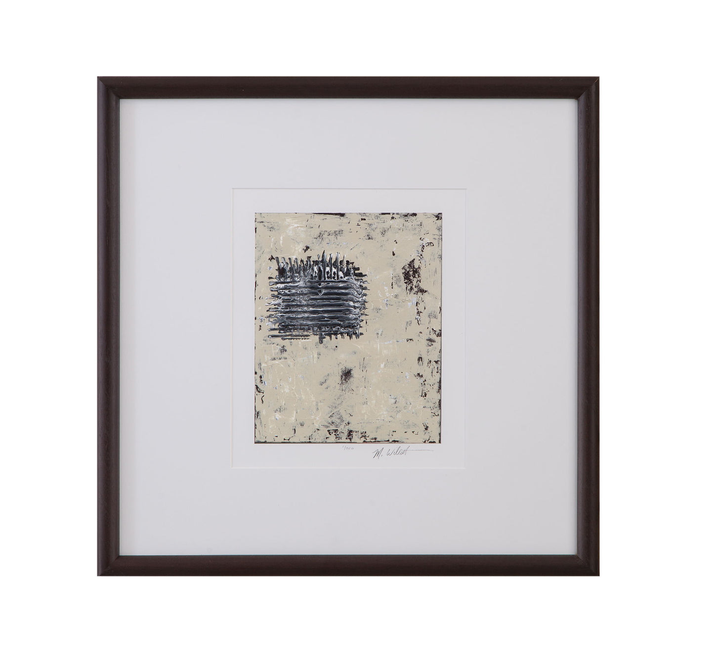 Dual Dichotomy IV Framed Print - Beige / White