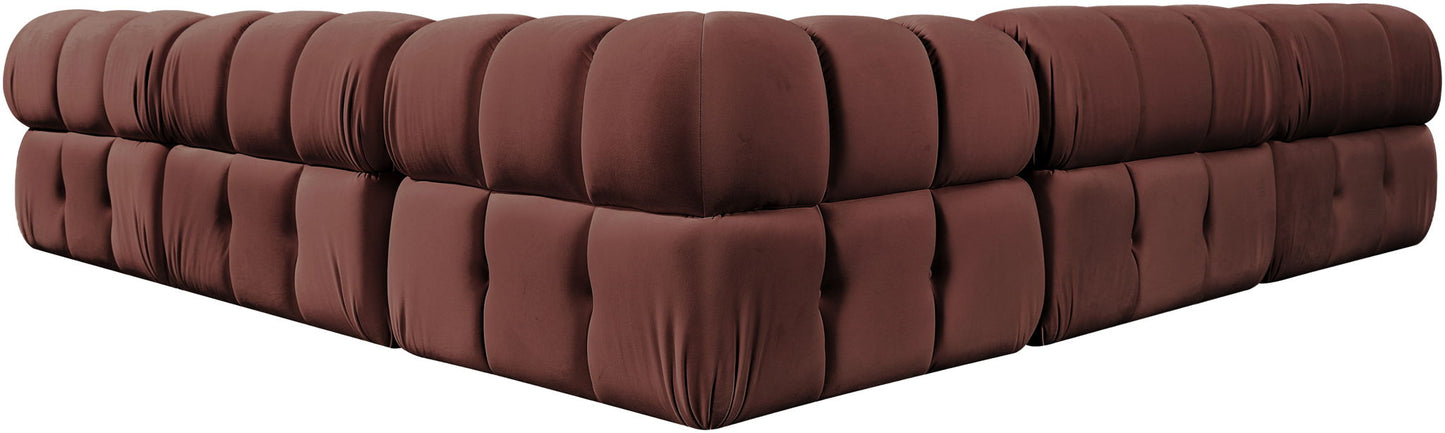 Orin - Velvet Fabric 5 Piece Modular Sectional