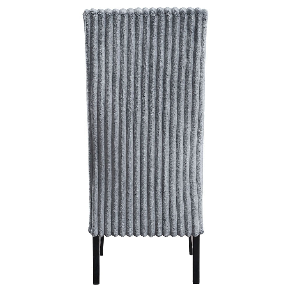 Kini - Side Chair (Set of 2) - Gray Corduroy & Black