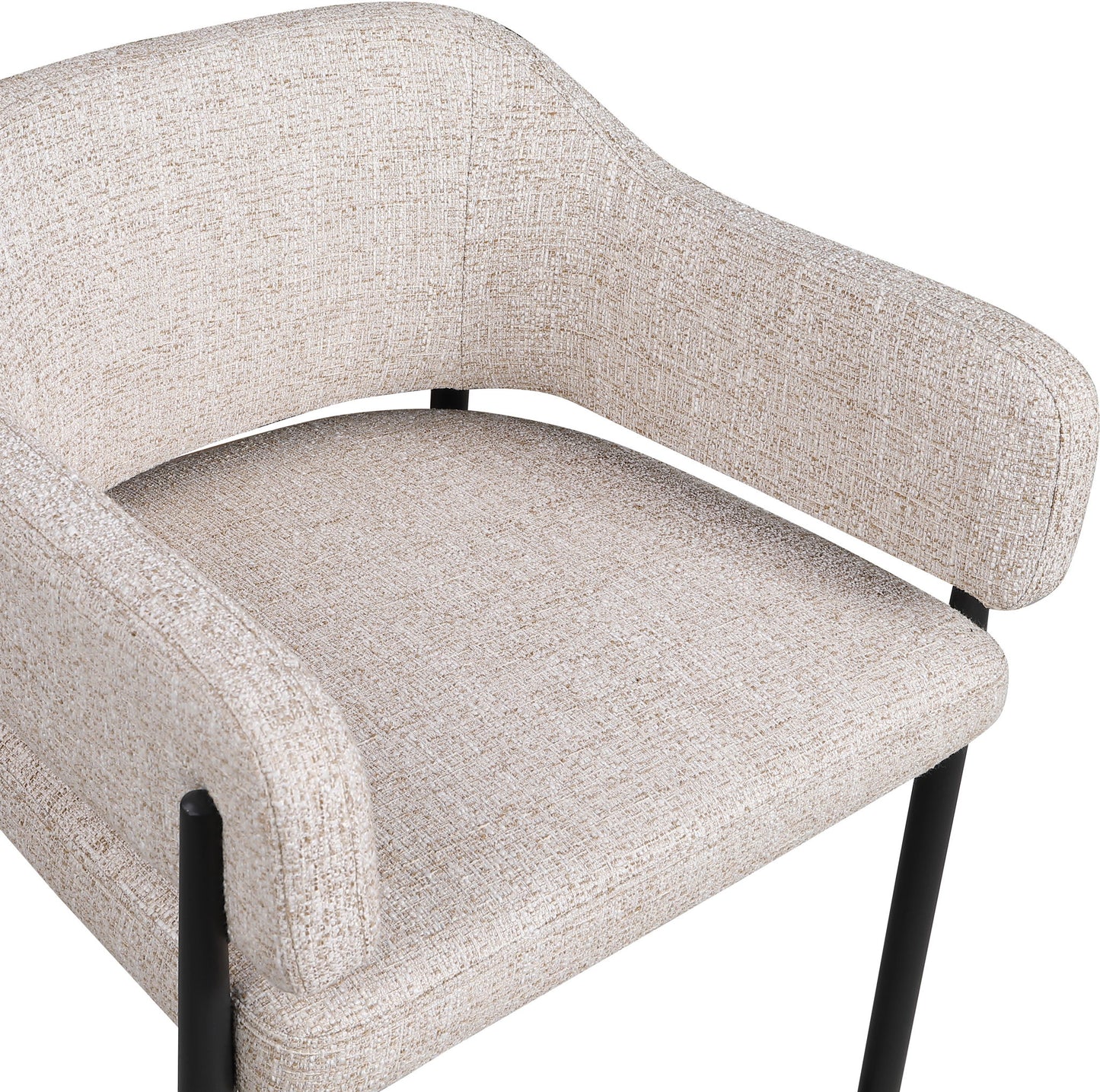 Dame - Fabric Upholstered Counter Stool (Set of 2)