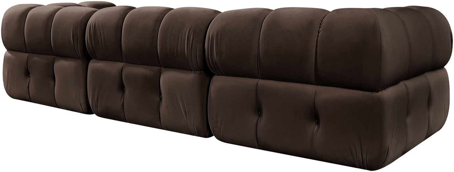 Orin - Velvet Performance Fabric Upholstered 3 Piece Modular Sofa