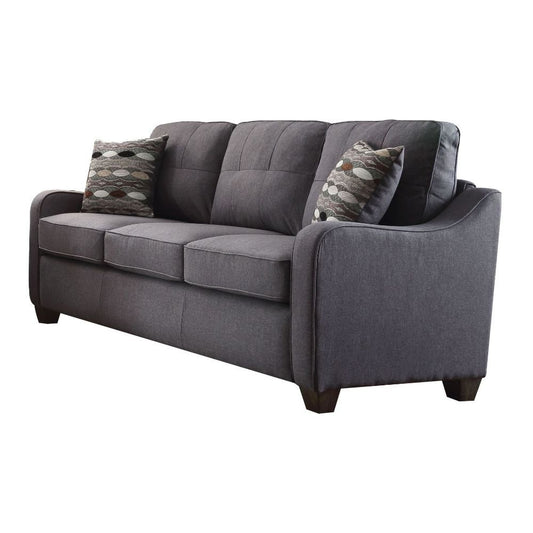 Cleavon II - Sofa With 2 Pillows - Gray Linen