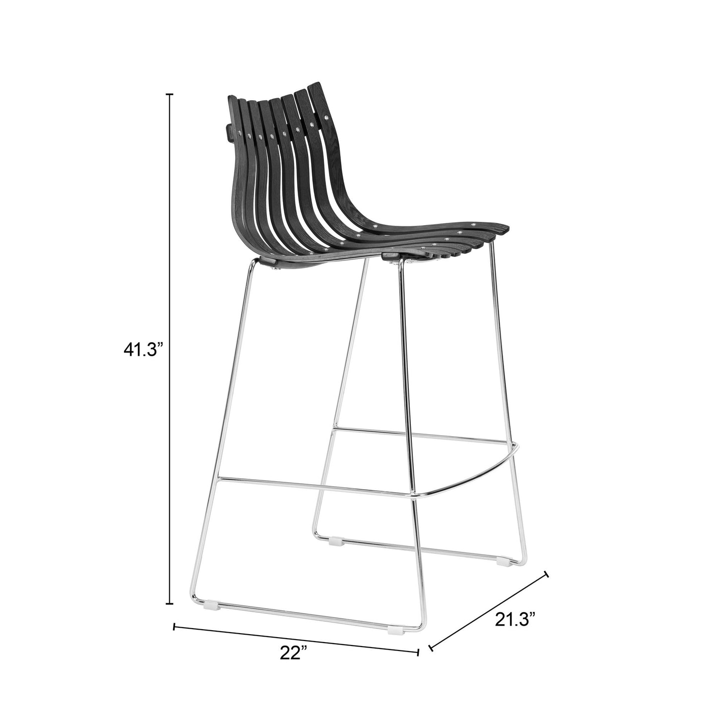 Beaufort - Barstool (Set of 2) - Black