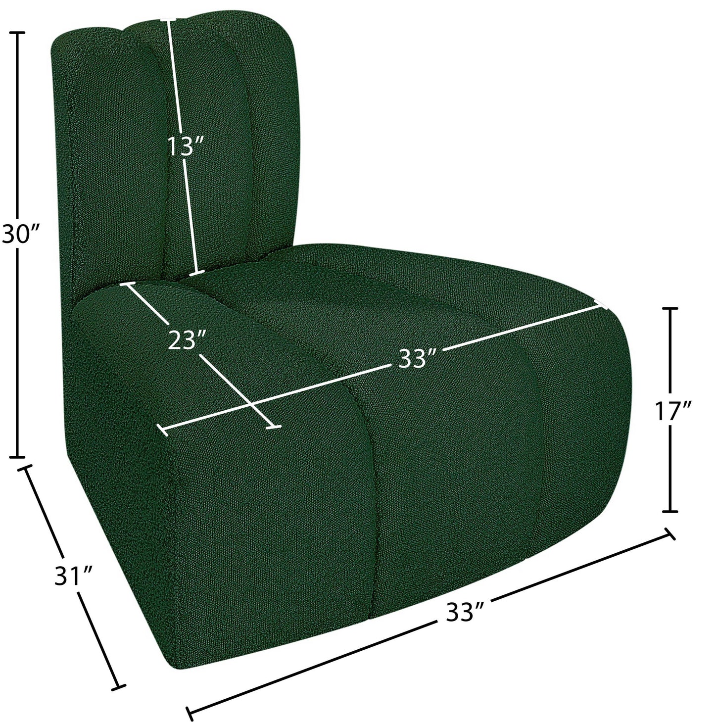 Arc - Boucle Fabric Reverse Corner