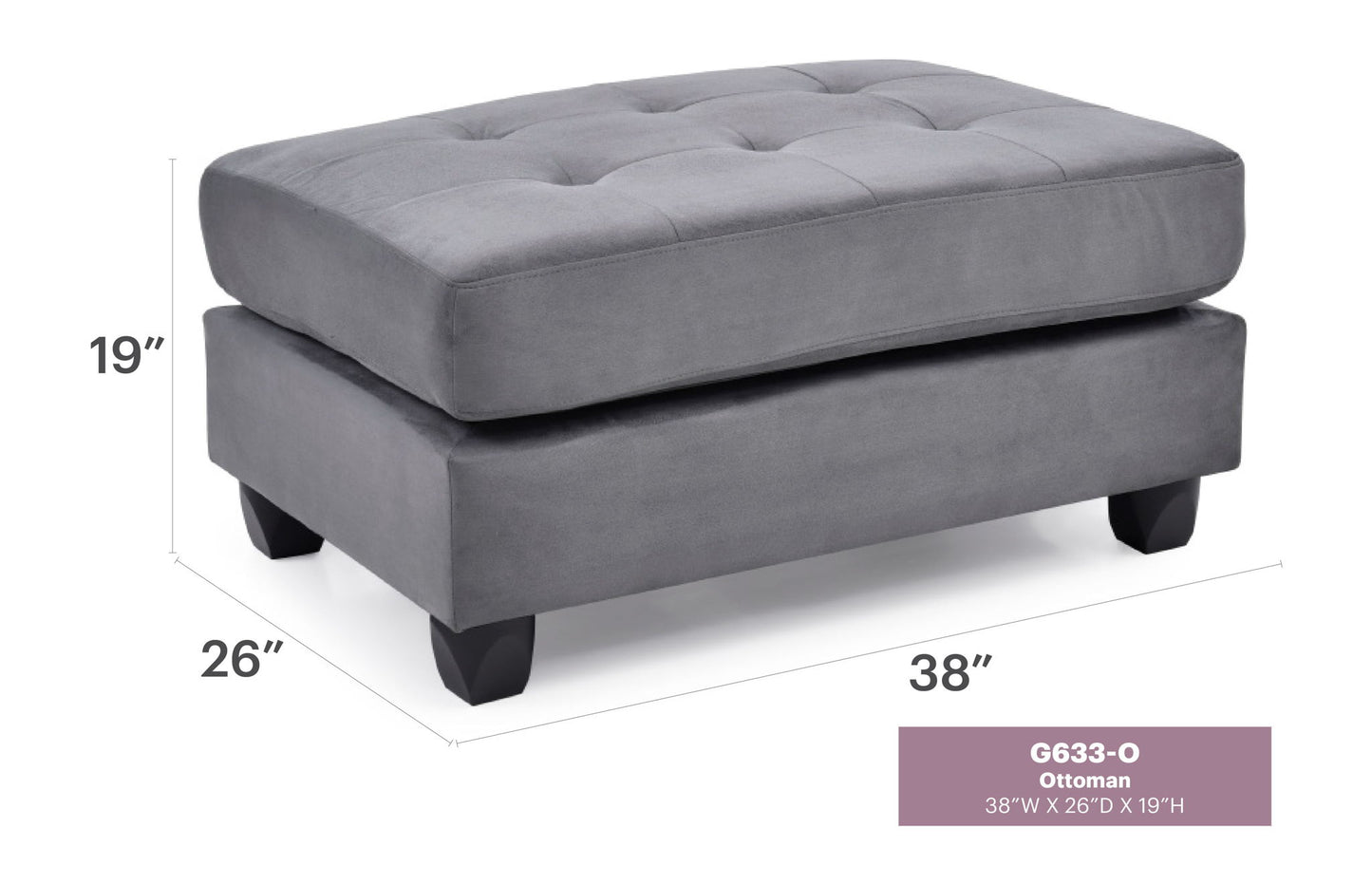 Glory Furniture - Malone - Ottoman