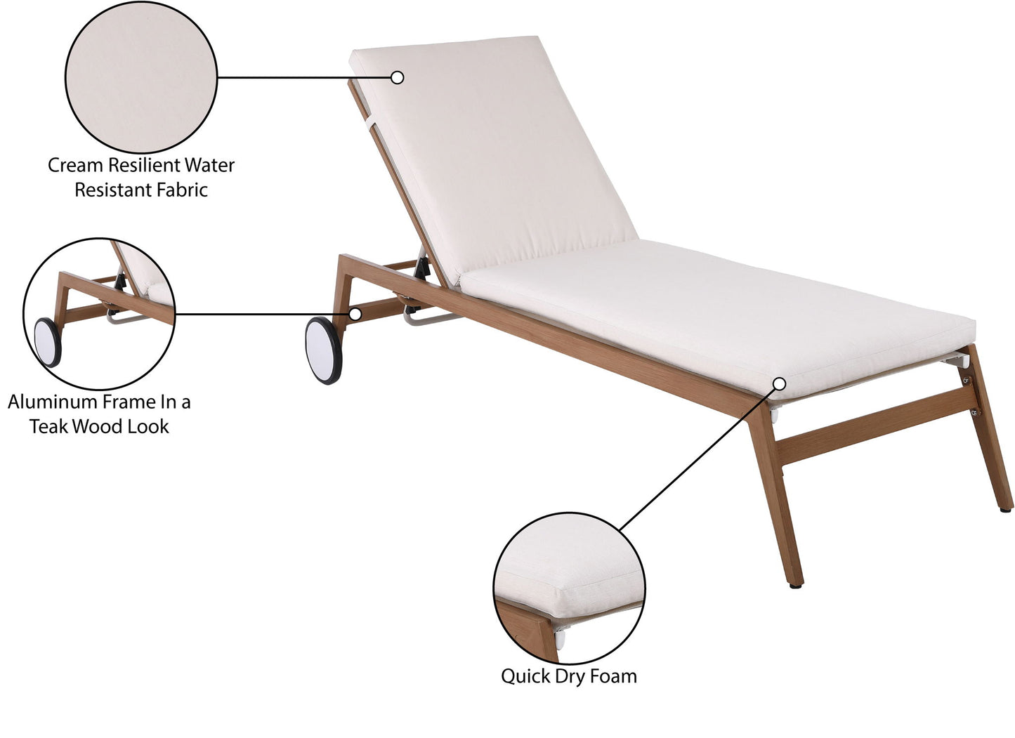 Maui - Water Resistant Outdoor Patio Lounger