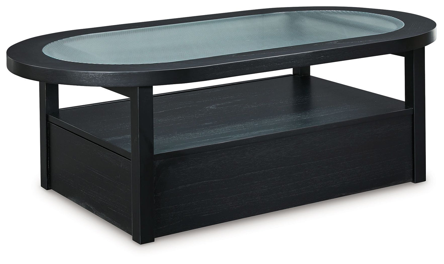 Winbardi - Oval Cocktail Table - Black