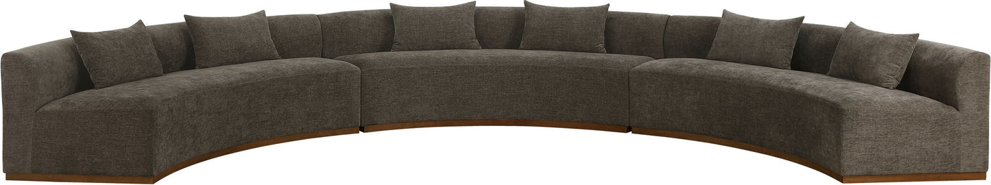 Avanti - Chenille Fabric Upholstered 3 Piece Modular Sectional