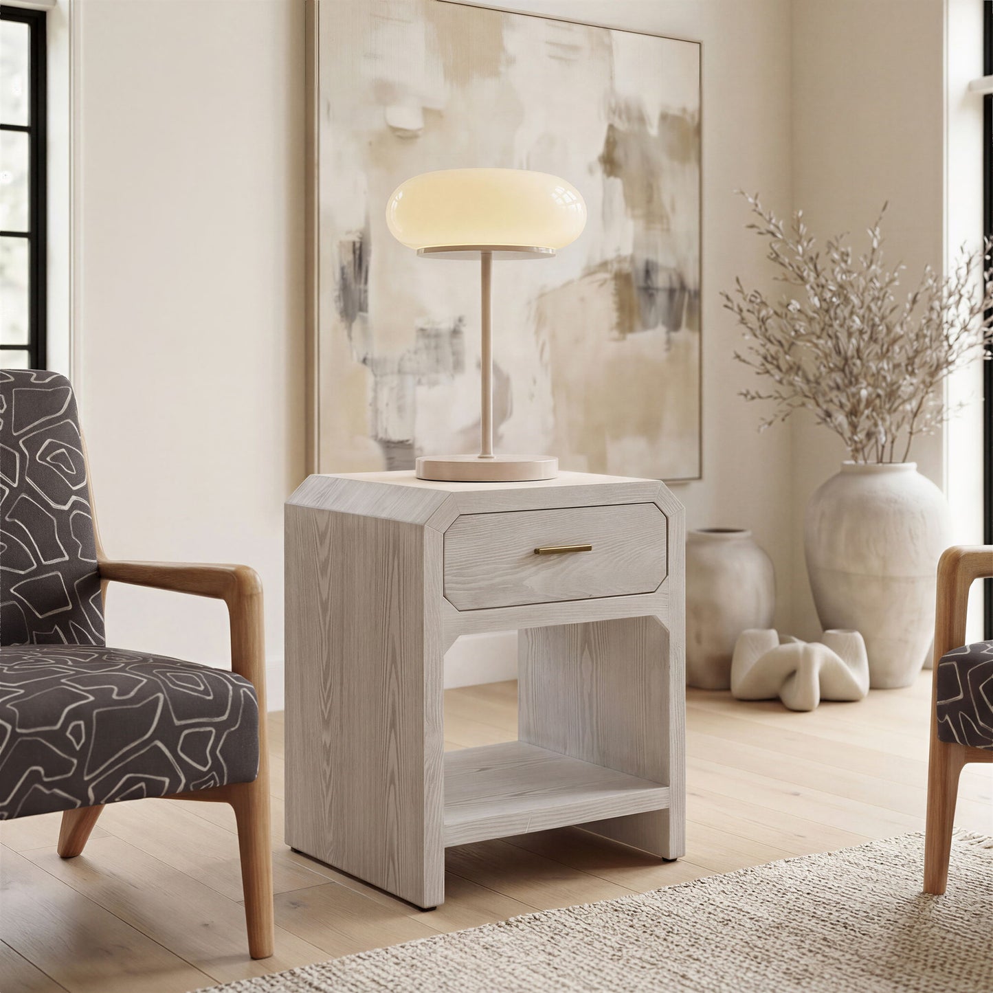 Yume - Side Table - Oak White
