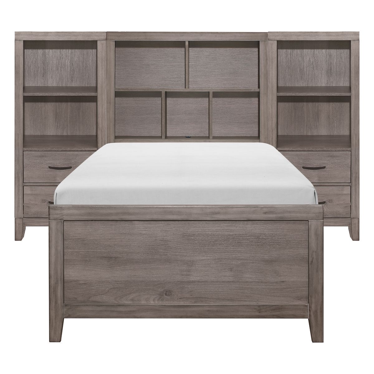 Woodrow 4pc Set Twin Wall Bed with Toy Boxes (TB+2PNS+TFT)