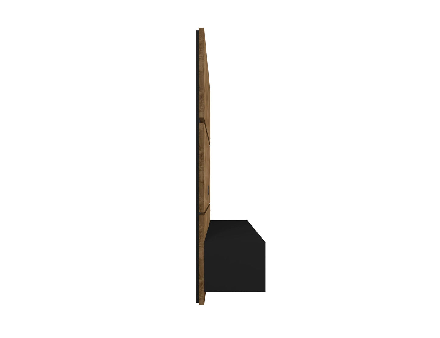 Vernon - TV Panel - Rustic Brown And Black