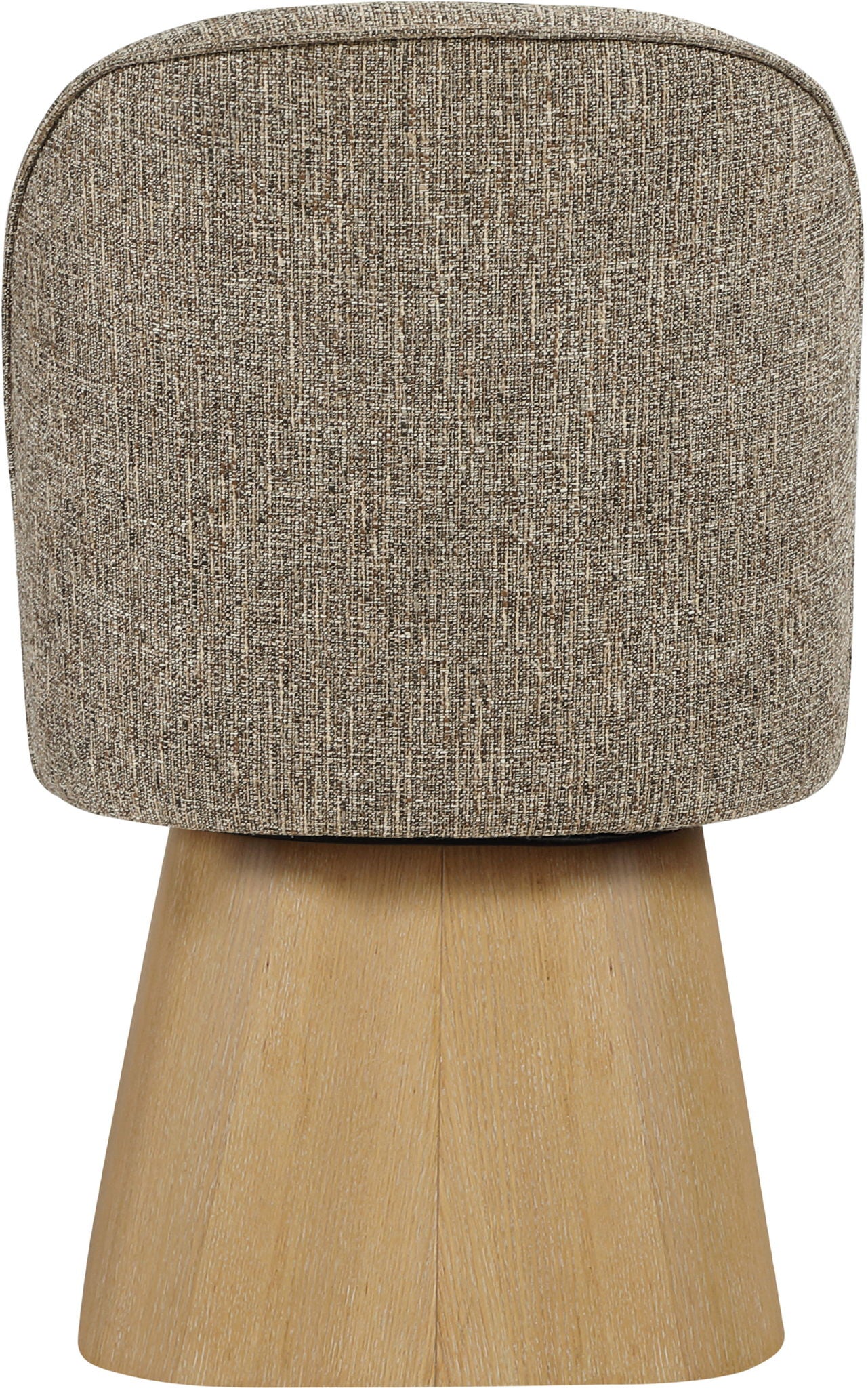 Marlowe - Linen Textured Fabric Upholstered Swivel Dining Side Chair - Stained Natural