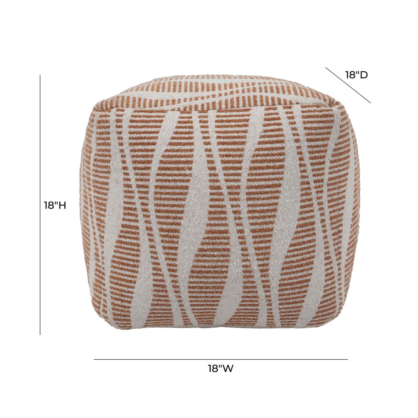 Ember - Woven Pouf - Cream / Natural