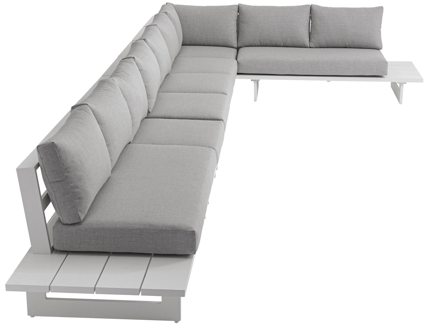 Maldives - 7 Piece Water Resistant Outdoor Patio Modular Sectional With White Base