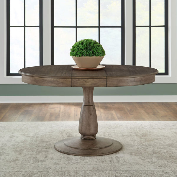 Hickory Grove - Pedestal Table Set - Heirloom Brown