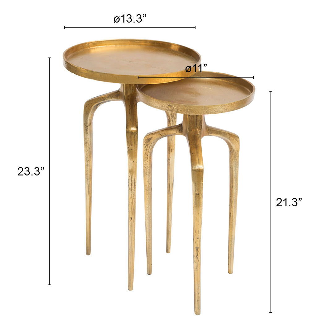 Como - Accent Tables - Antique Gold