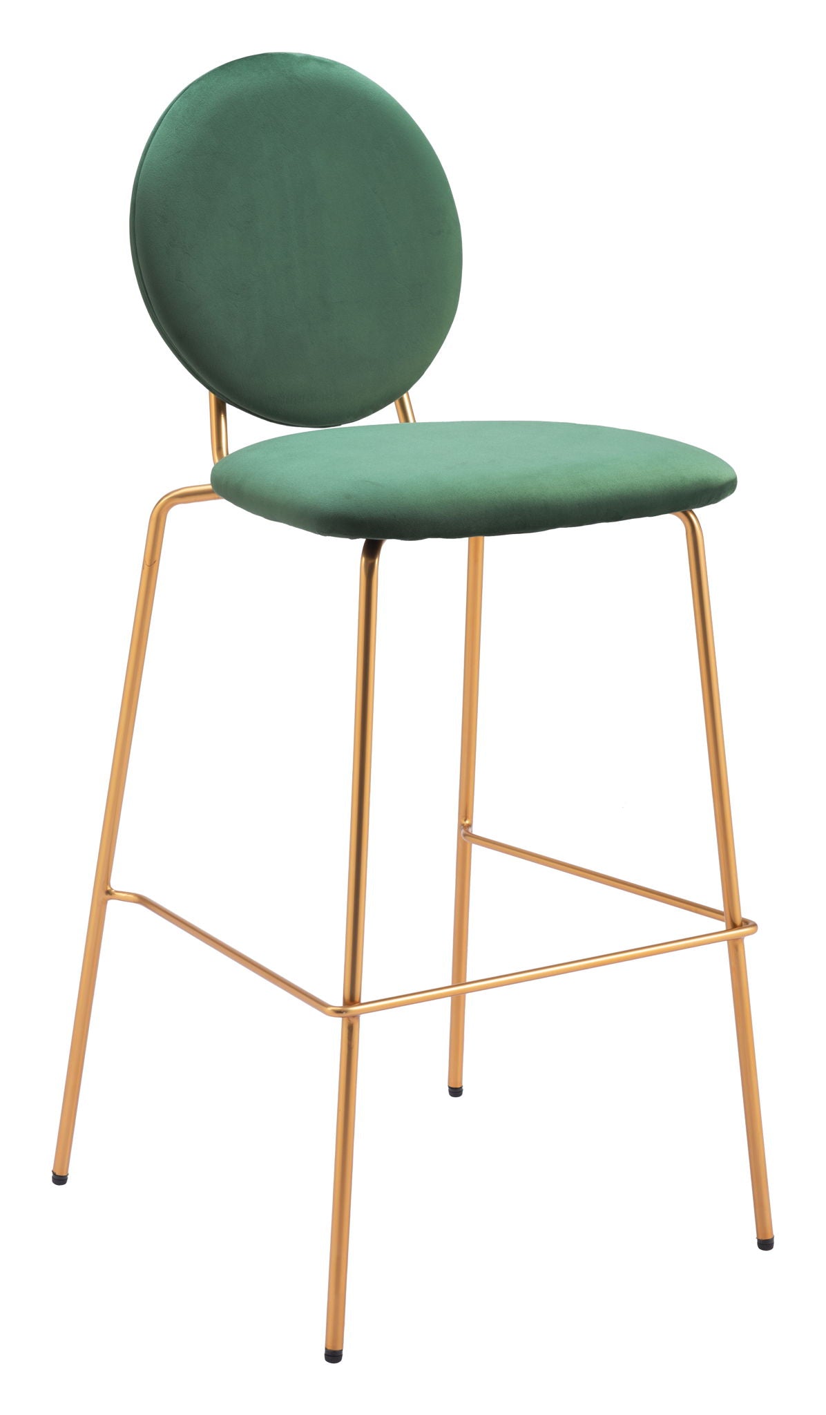 Odessa - Barstool (Set of 2) - Green / Gold