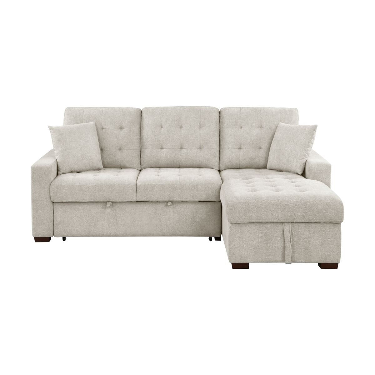 Waitsfield 2-Piece Sectional with Right Chaise, Pull-out Bed and Hidden Storage