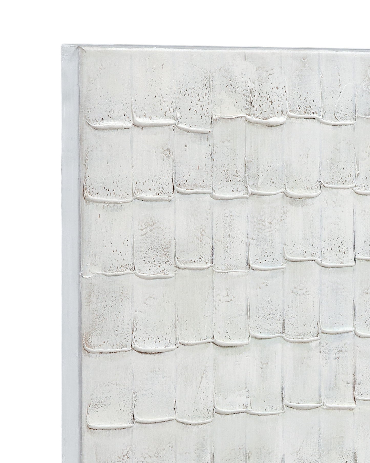 Linear Marks Canvas Art - White