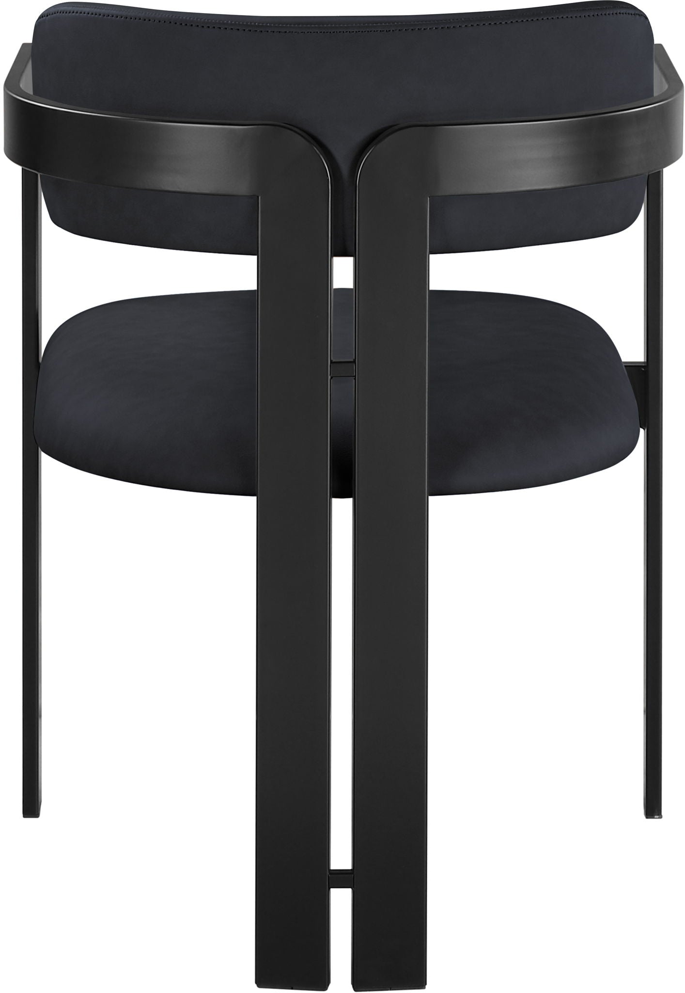 Aurum - Vegan Leather Upholstered Dining Chair With Graphite Black Base (Set of 2)